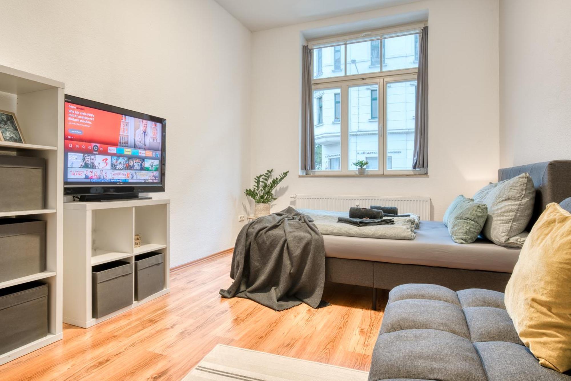 Appartamento Homy I Altbaucharme Netflix Und Wlan Lipsia Esterno foto